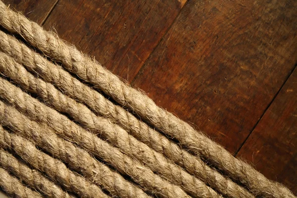 绳子和木头 — 图库照片