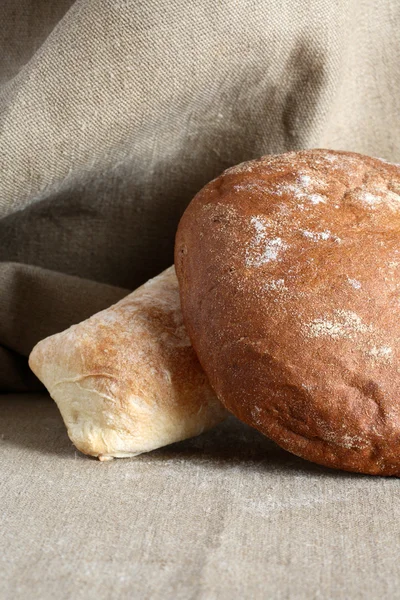 Bread On Canvas — Stock Photo, Image