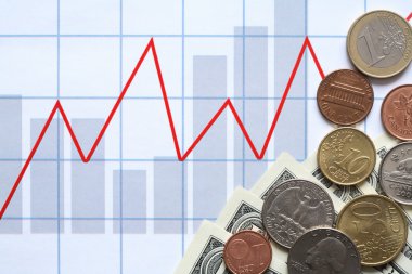 grafik üzerinde para