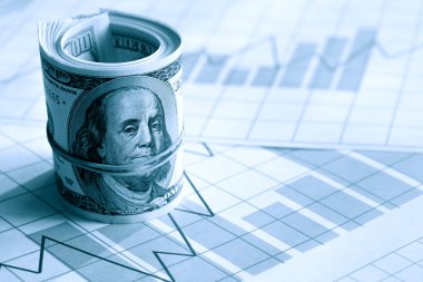 grafik üzerinde para