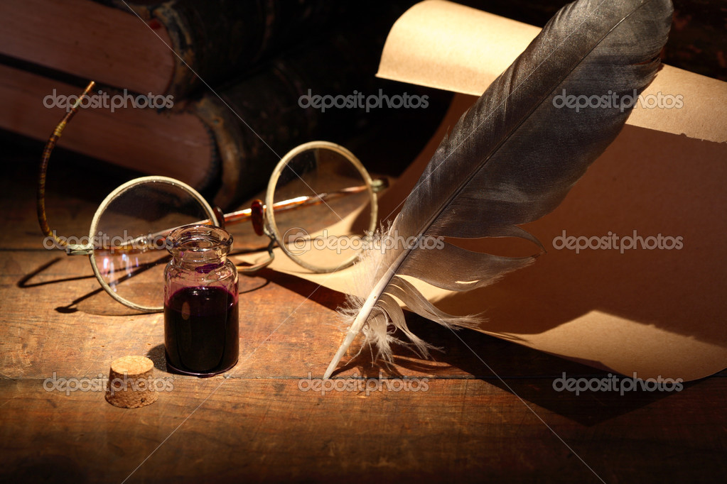 Resultado de imagen para imagenes de poeta con pluma y tintero