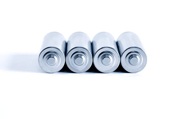 Batterien auf weiß — Stockfoto