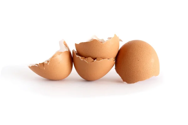 Eggshell On White — Stock Photo, Image