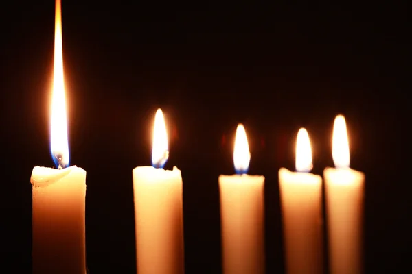 Candele di illuminazione — Foto Stock