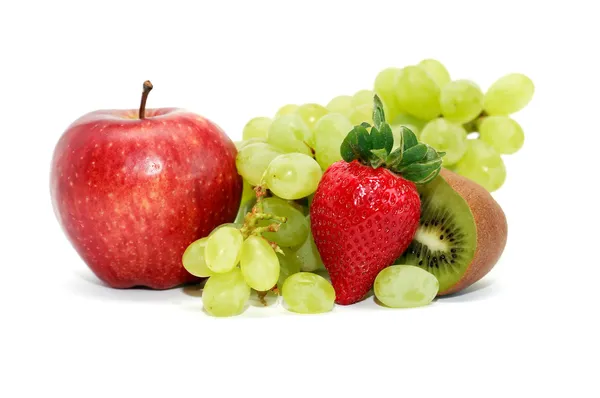 Frutas em branco — Fotografia de Stock