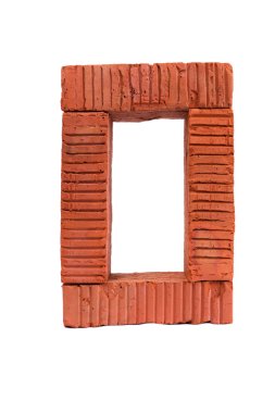 Beyaz üstüne tuğla