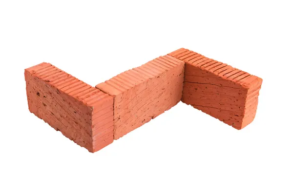 Bricks On White — Stock Photo, Image