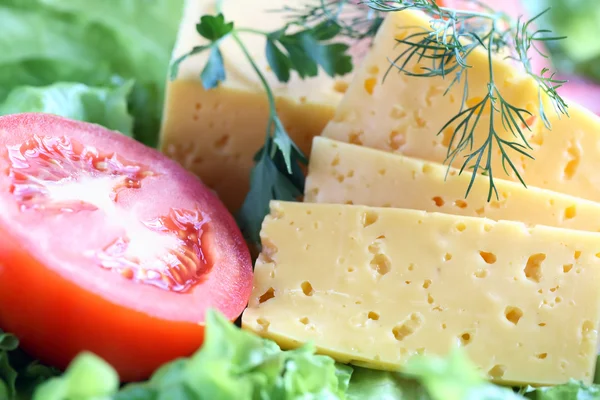 Käse und Gemüse — Stockfoto