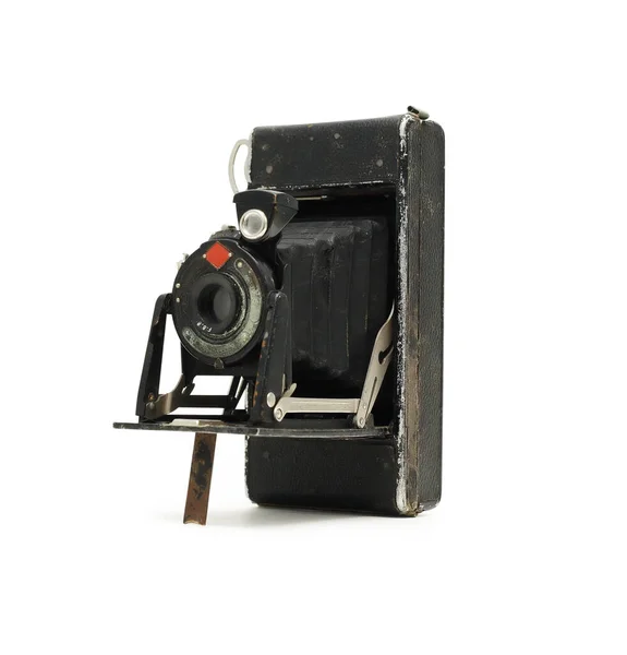 Παλιά Κάμερα Φωτογραφία Που Απομονώνονται Λευκό Φόντο Διαδρομή Αποκοπής — Φωτογραφία Αρχείου
