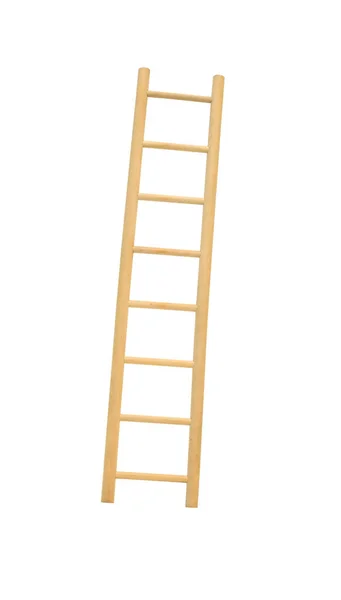 Wooden Ladder Isolated White Background Clipping Path — Stock Photo, Image