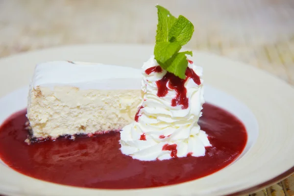 Cheesecake cu cremă — Fotografie, imagine de stoc
