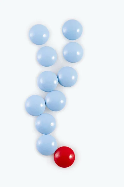 Blue Red Pills White Background — Stock Photo, Image