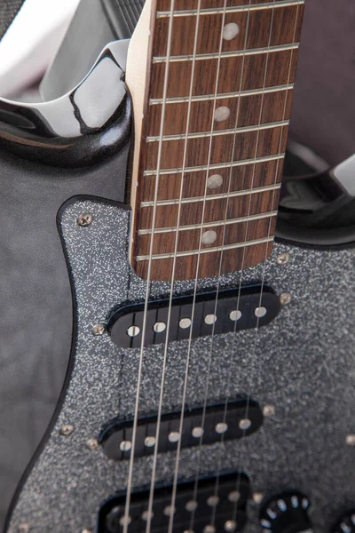 Soundboard Electric Guitar Close Stratocaster Humbucker Singles — Zdjęcie stockowe