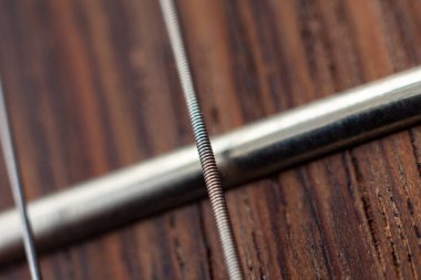 elektro gitar, yakın çekim, klavye, fret ve teller