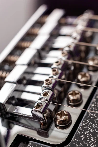Gitara Elektryczna Zbliżenie Most Klasyczne Tremolo — Zdjęcie stockowe