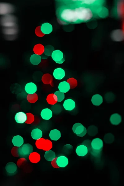 Abstraktní Vánoční Pozadí Vánoční Stromek Bokeh — Stock fotografie