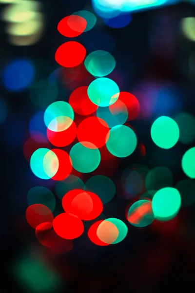 Abstrakter Weihnachtlicher Hintergrund Weihnachtsbaum Bokeh — Stockfoto