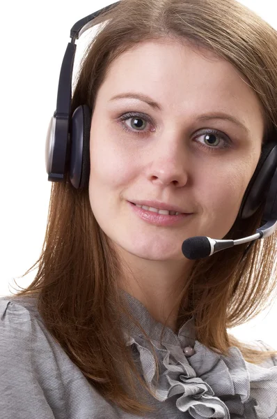 Friendly call center operator — Stock Photo, Image