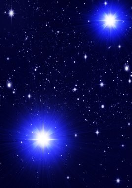 Boş bir alanda galaksi