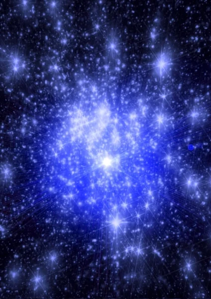자유 공간에 있는 은하 — 스톡 사진