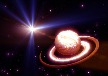 Boş bir alanda galaksi