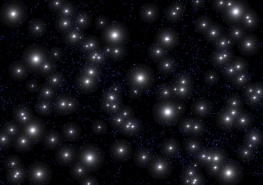 Boş bir alanda galaksi