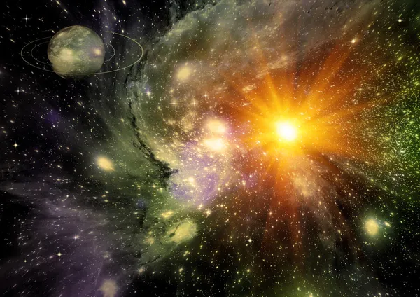 Galaxie im freien Raum — Stockfoto