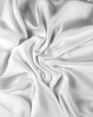 Pürüzsüz beyaz ipek arka plan olarak kullanılabilir