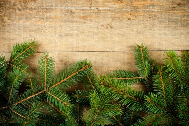 pinecones, elma ve süslemeleri ile Noel köknar ağacı