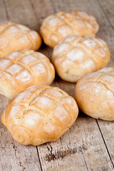 Sei panini appena sfornati — Foto Stock