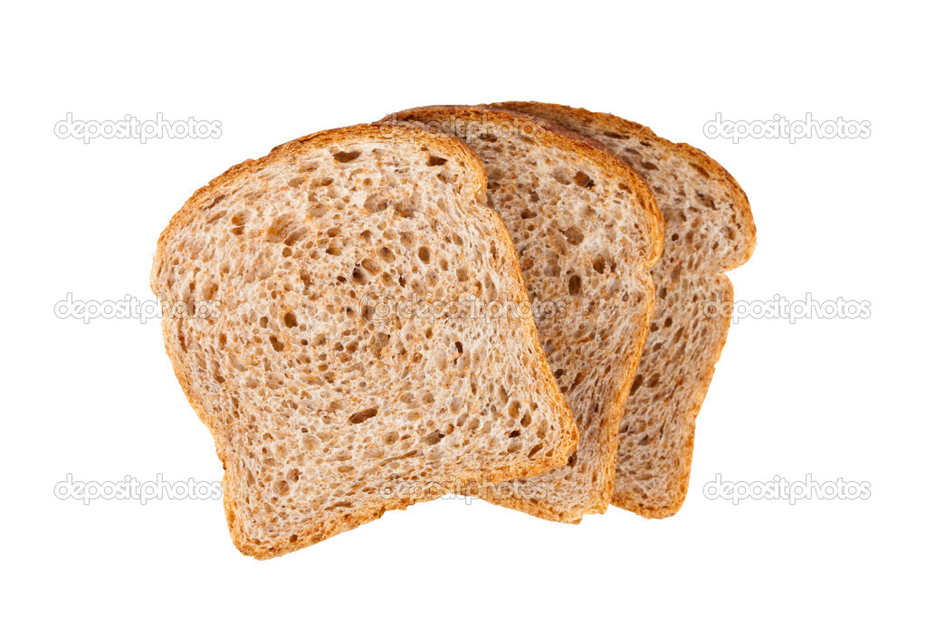 three fresh bread slices