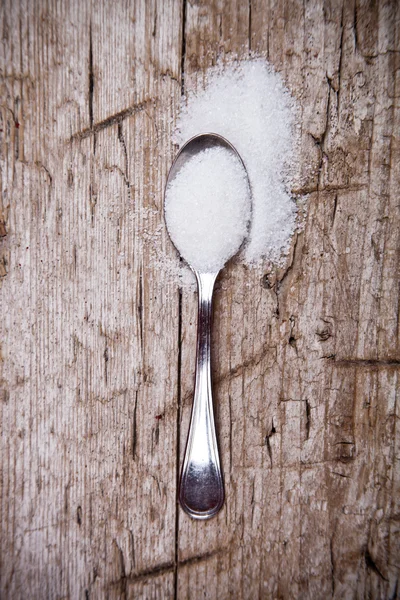 Suiker in een lepel — Stockfoto