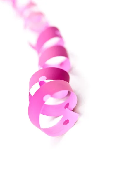 Pink ribbon serpentine — Stock Photo, Image