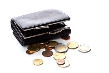 çanta ve euro coins