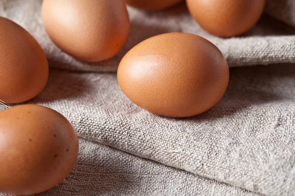 Fresh brown eggs — Stock Photo, Image