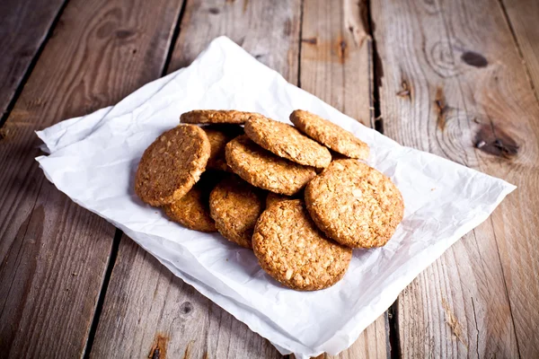 Galletas de avena crujientes frescas — Foto de Stock