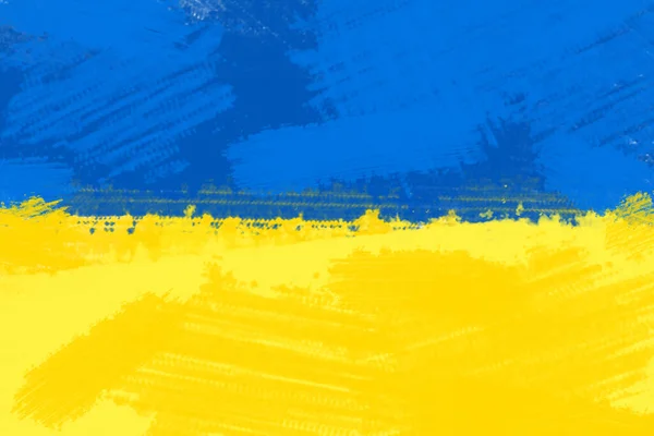 Var Modig Som Ukraina Sinus Ukrainska Flaggan Färger Stolthet För — Stockfoto