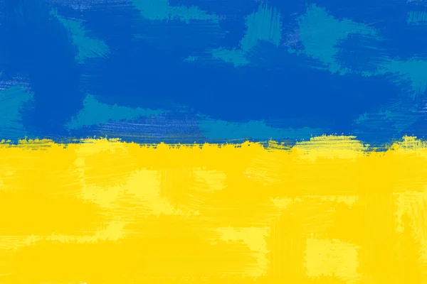 Var Modig Som Ukraina Sinus Ukrainska Flaggan Färger Stolthet För — Stockfoto