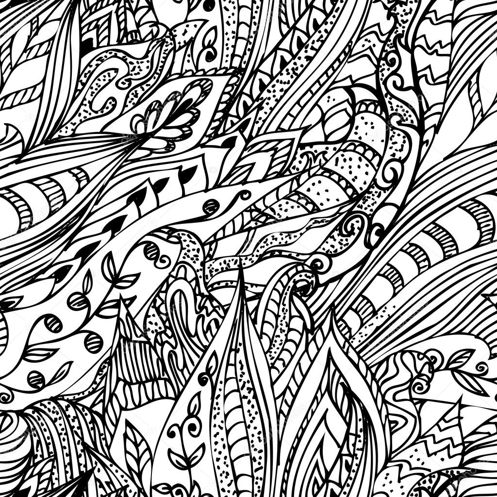 Abstract ink designs doodle seamless — Stock Vector © Oksana #20827983