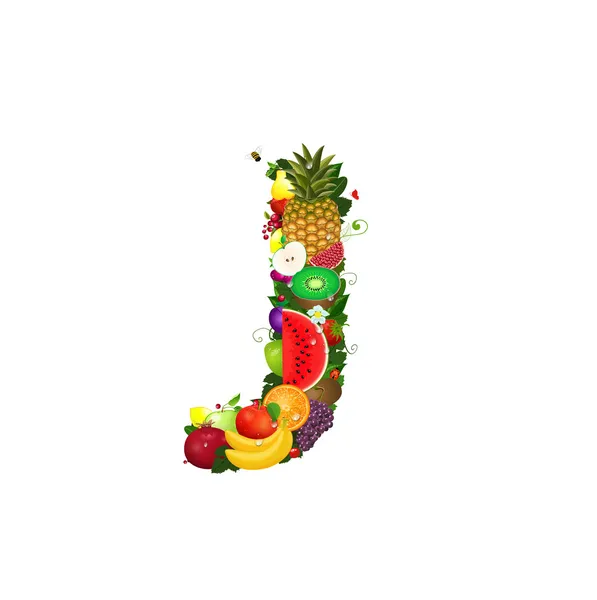 Fruit and vegetable letter j — Stock Photo © Kesu01 #7795177