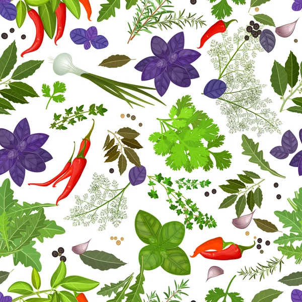 Herbs and spices texture — Stock Illustration Herbs and spices texture Stock Illustration