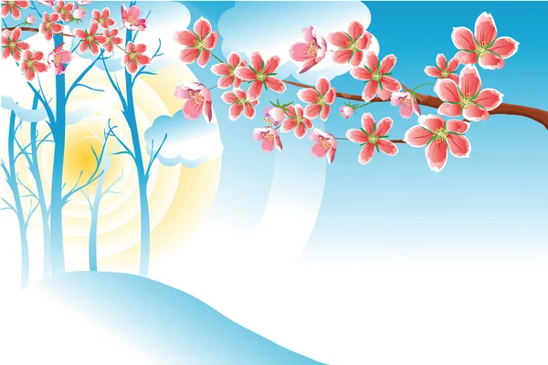 Blossoming spring — Stock Vector