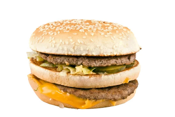Гамбургер с сыром и мясом — стоковое фото