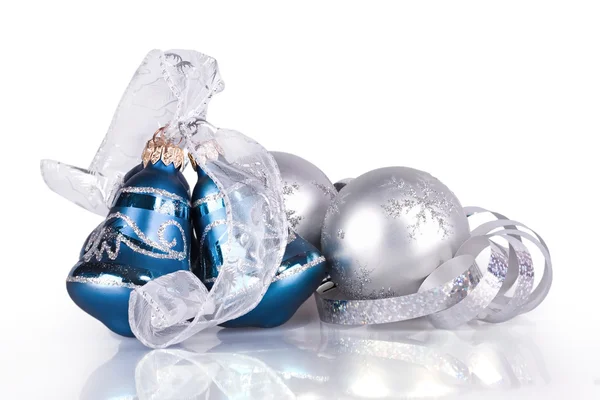 Hand bells, sphere and tape — Stock Photo, Image