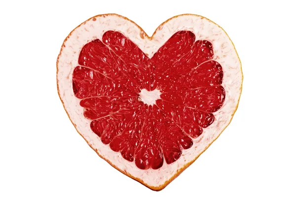 Corazón de fruta roja — Foto de Stock
