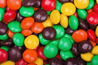 renkli chocolat sekmeleri yakın çekim