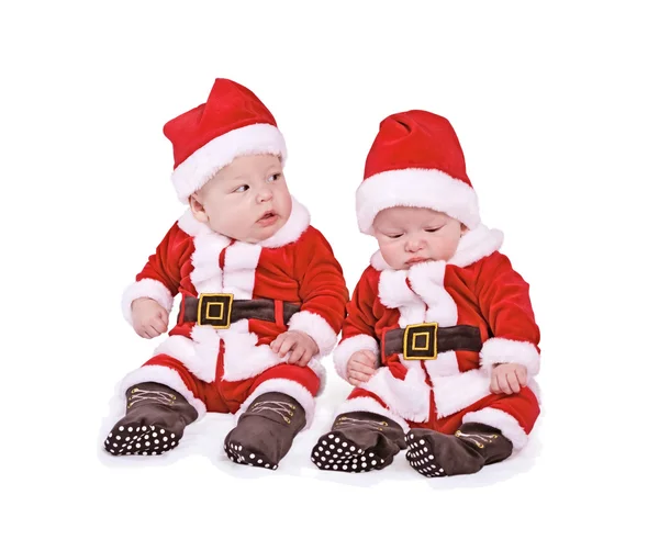 İkizler yılbaşı elbiseleri — Stok fotoğraf