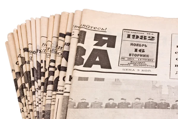 Old russian newspapers — Stock Photo, Image