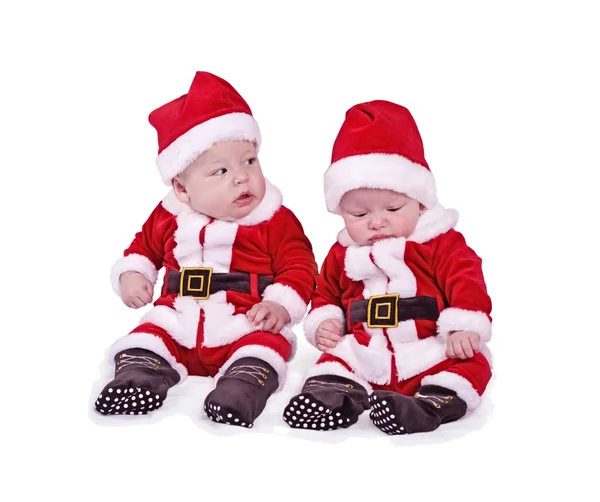 İkizler yılbaşı elbiseleri — Stok fotoğraf