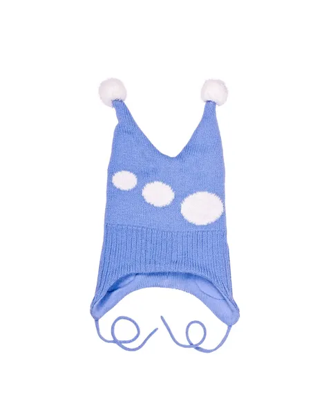 Синяя шапочка для новорожденного — стоковое фото